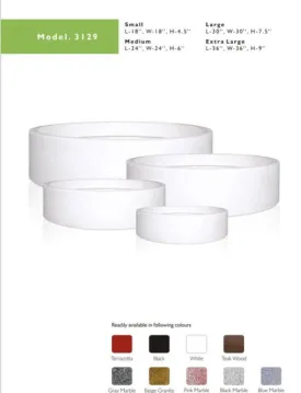 30" Round Shape Plastic Pot Model No 3129-Terracotta