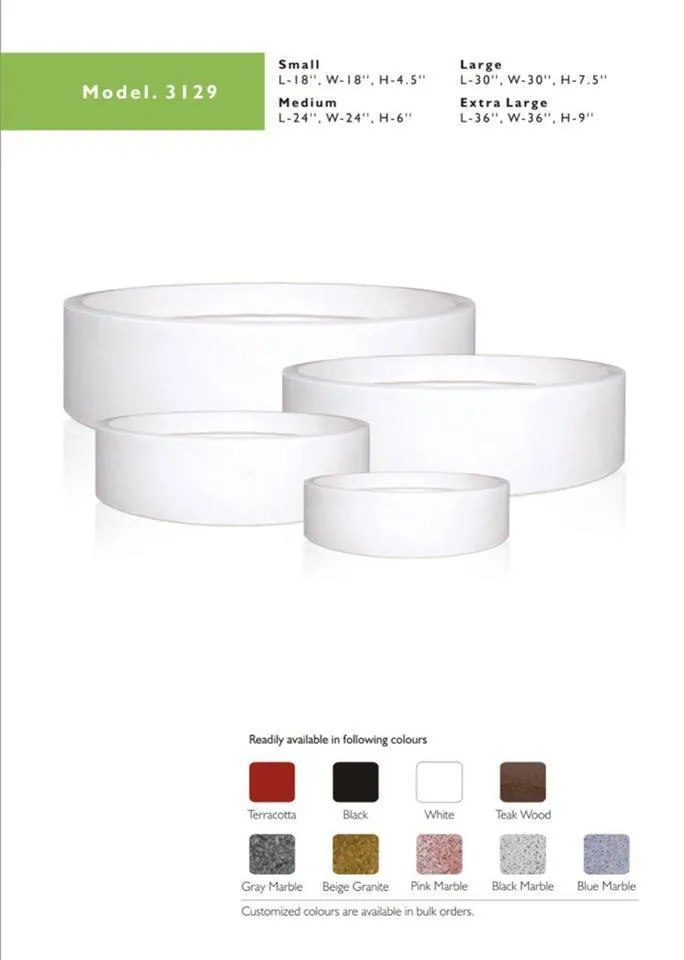 30" Round Shape Plastic Pot Model No 3129