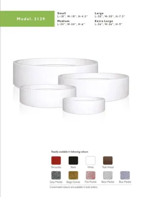 36" Round Shape Plastic Pot Model No 3129