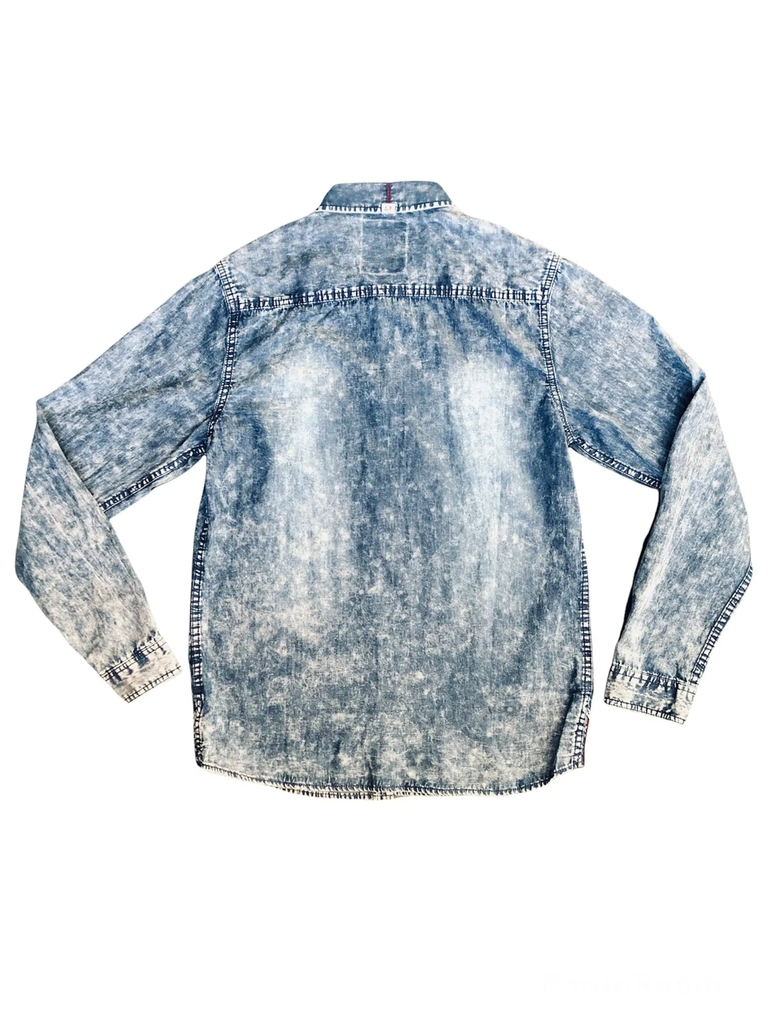 90s Long Sleeve Embroidered Denim Shirt
