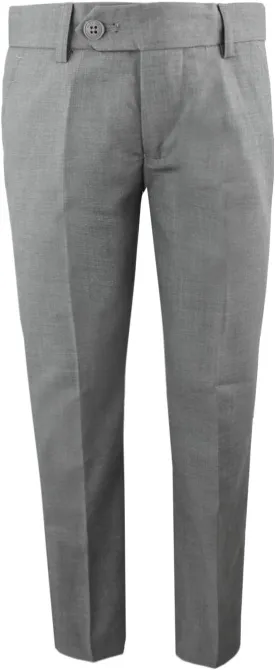 Black n Bianco Boys' First Class Slim Fit Trousers Dress Pants Gently Tapered Flat Front - Presented by Baby Muffin