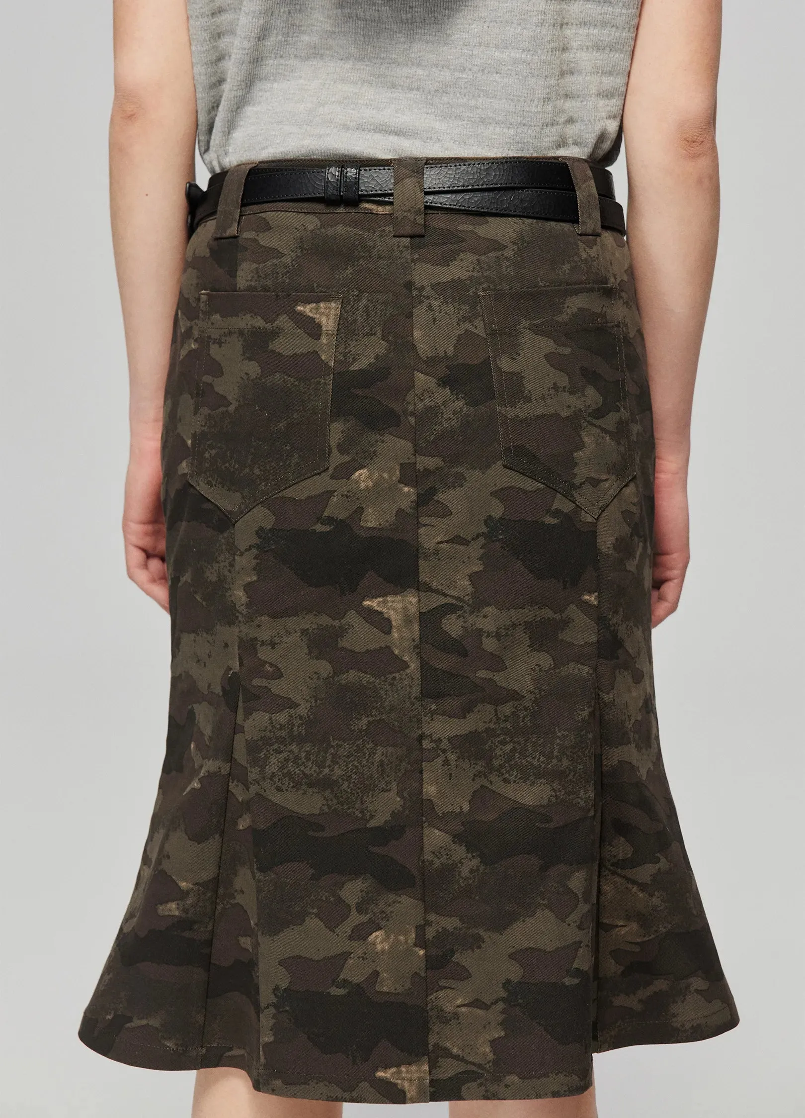 Camo Print Mermaid Skirt