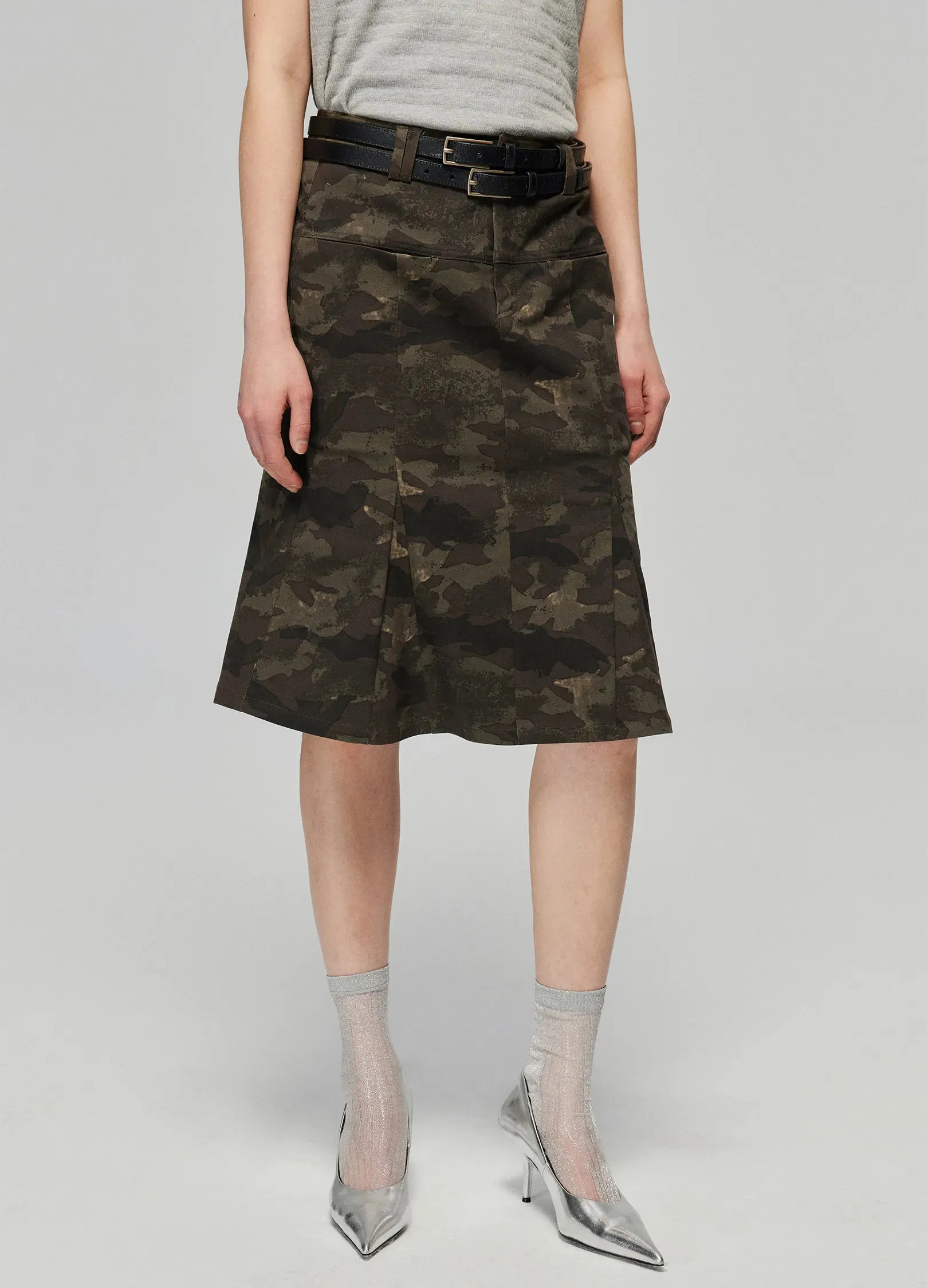 Camo Print Mermaid Skirt