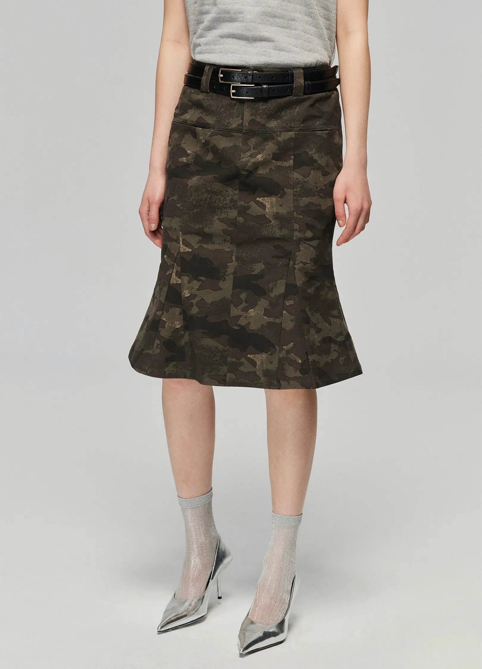 Camo Print Mermaid Skirt