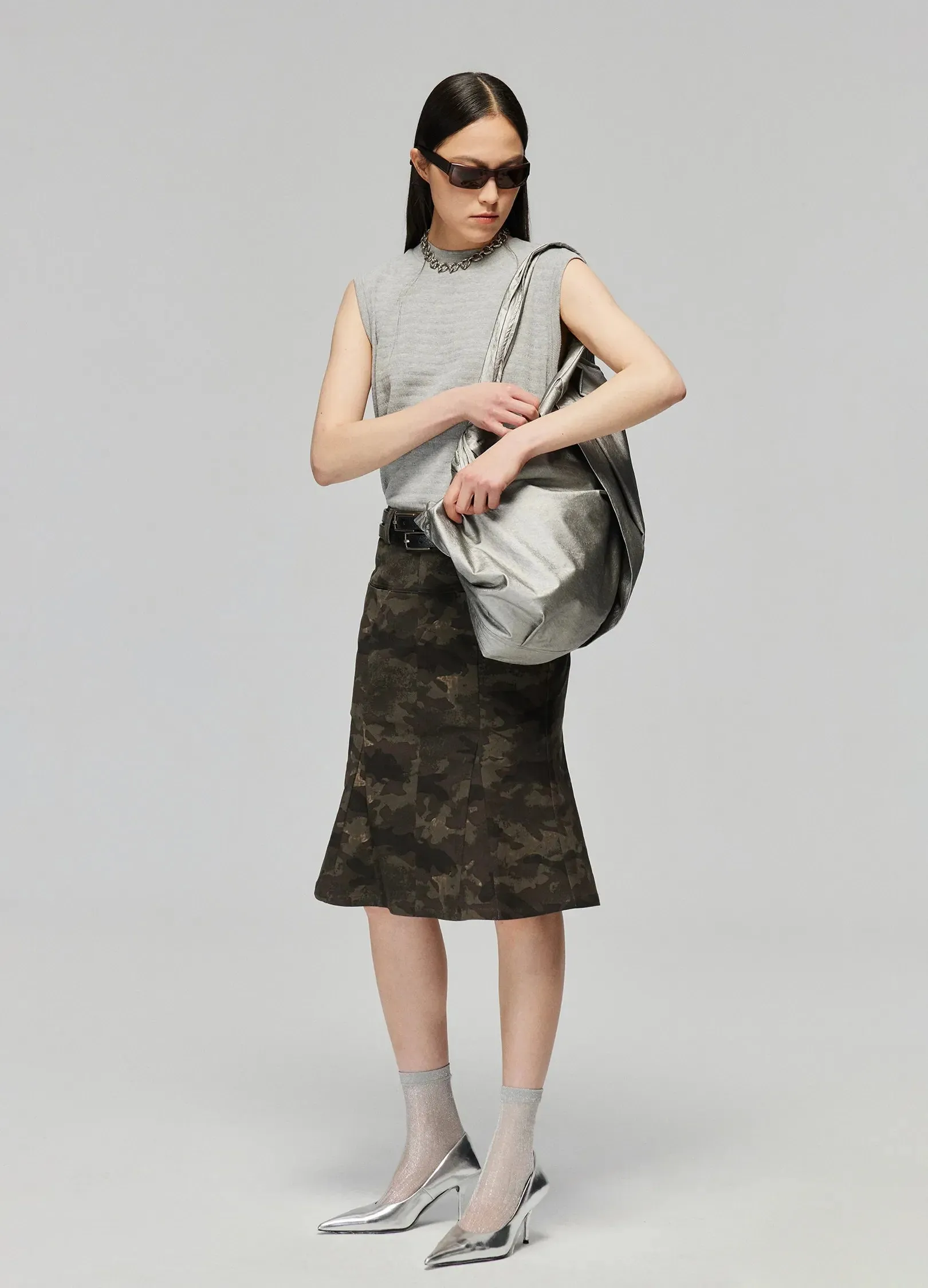 Camo Print Mermaid Skirt