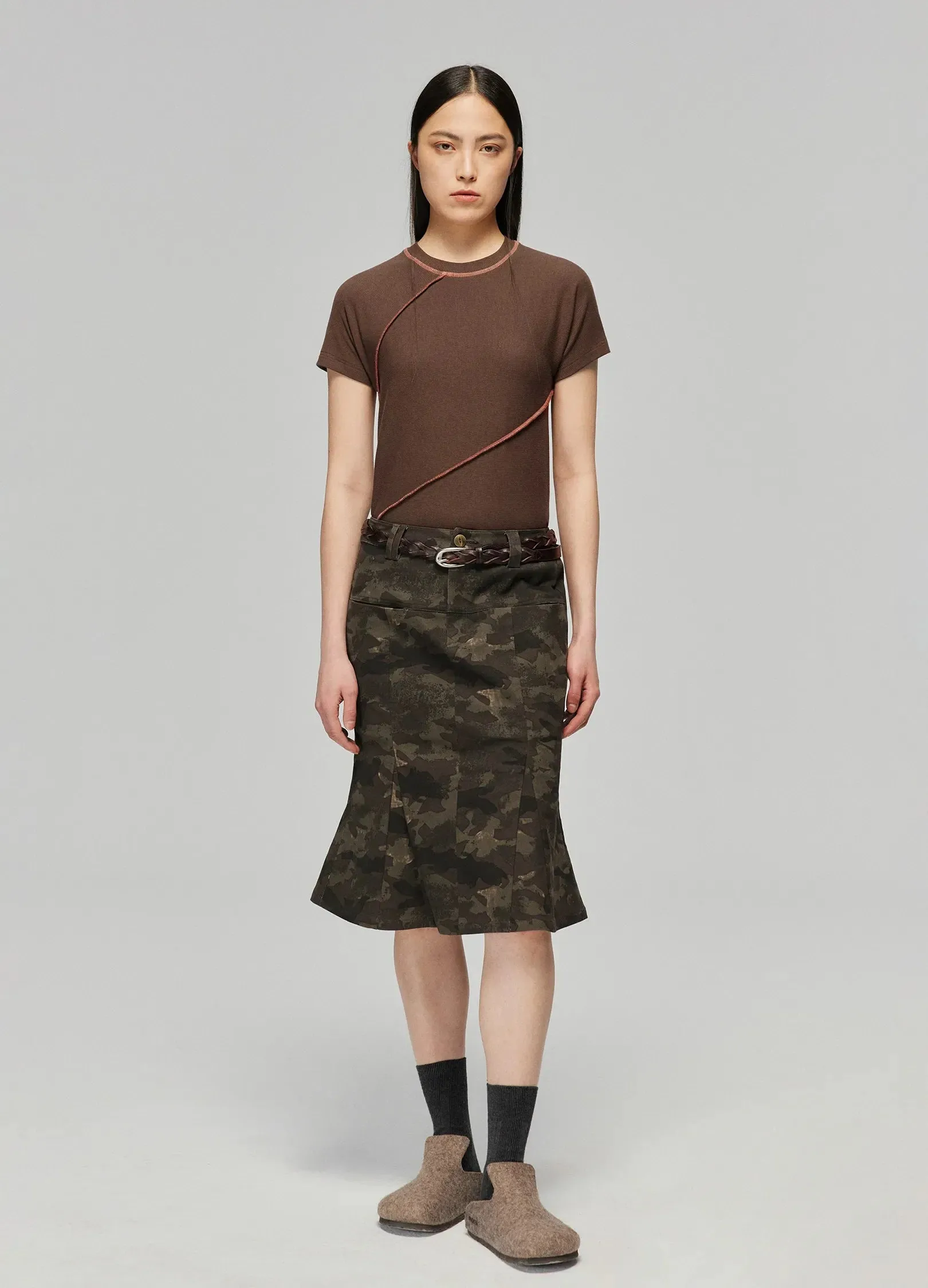 Camo Print Mermaid Skirt