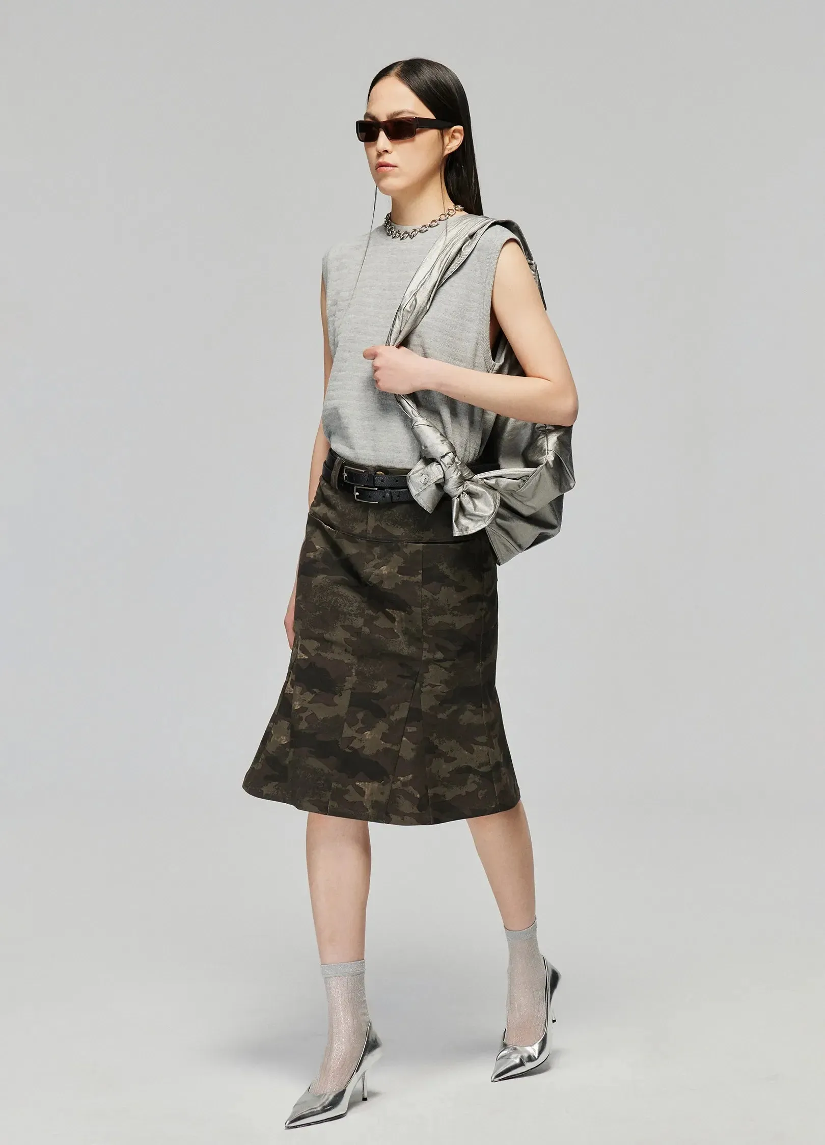 Camo Print Mermaid Skirt
