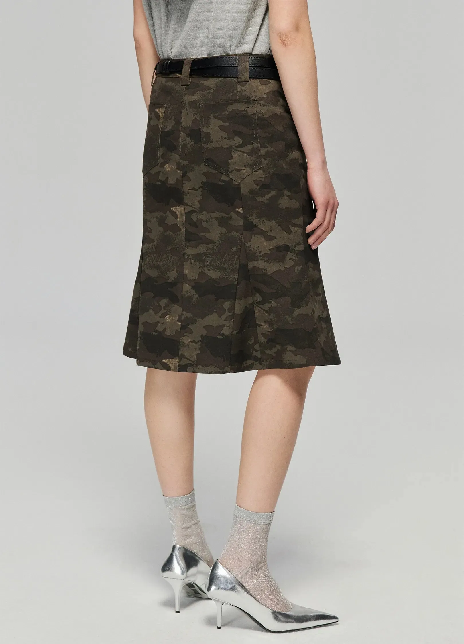 Camo Print Mermaid Skirt