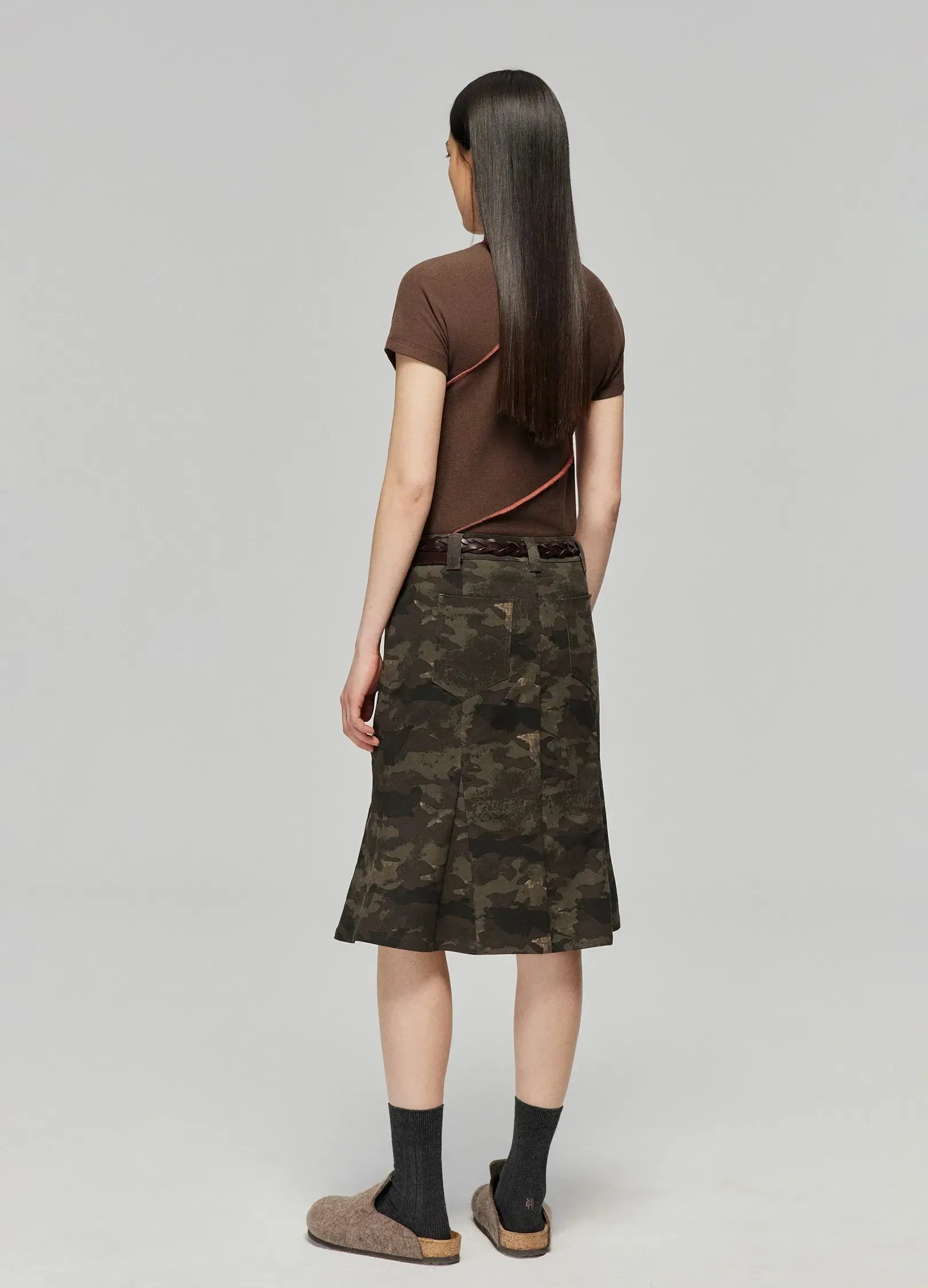 Camo Print Mermaid Skirt
