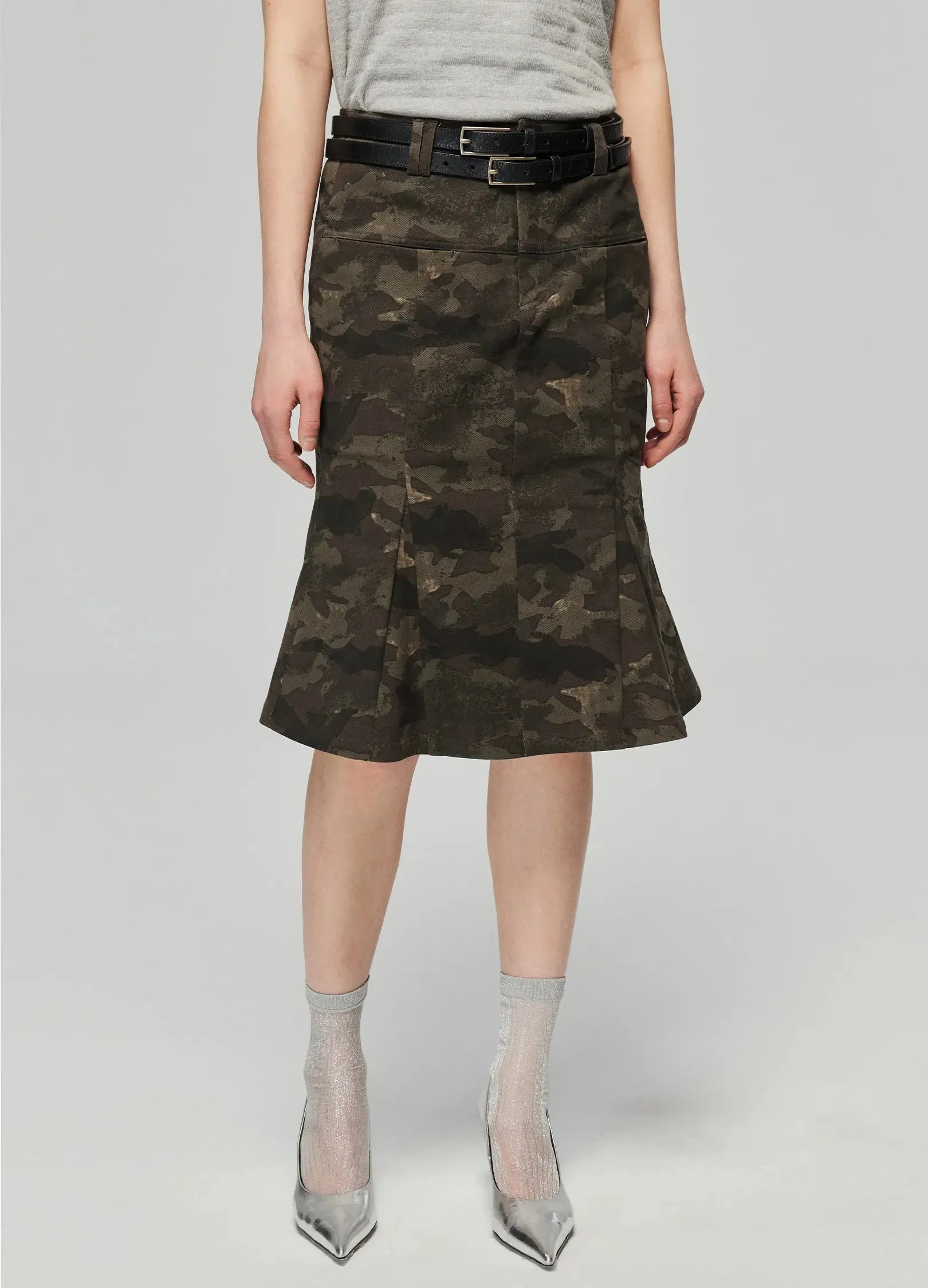 Camo Print Mermaid Skirt