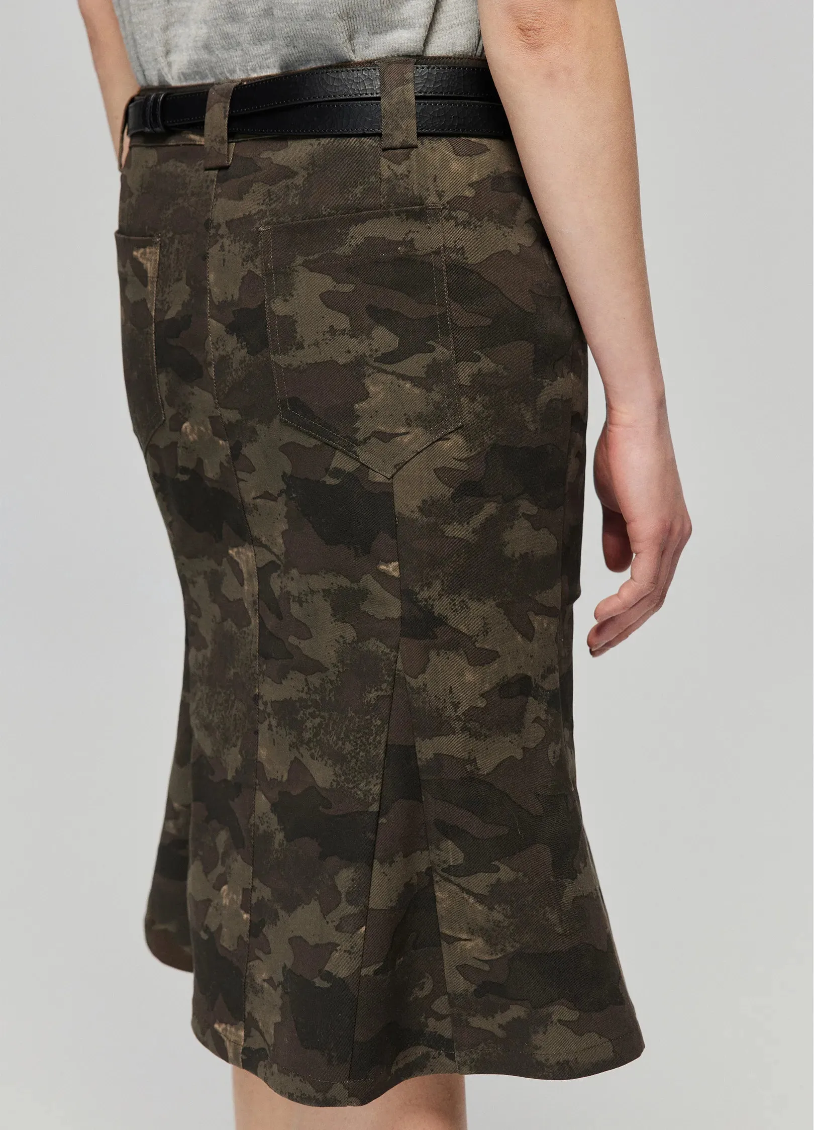 Camo Print Mermaid Skirt
