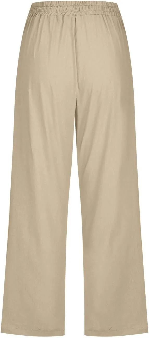 Capri Pants for Women 2024 Capri Leggings Lightweight Summer Casual High Wasit Stretch Pants Cropped Trousers