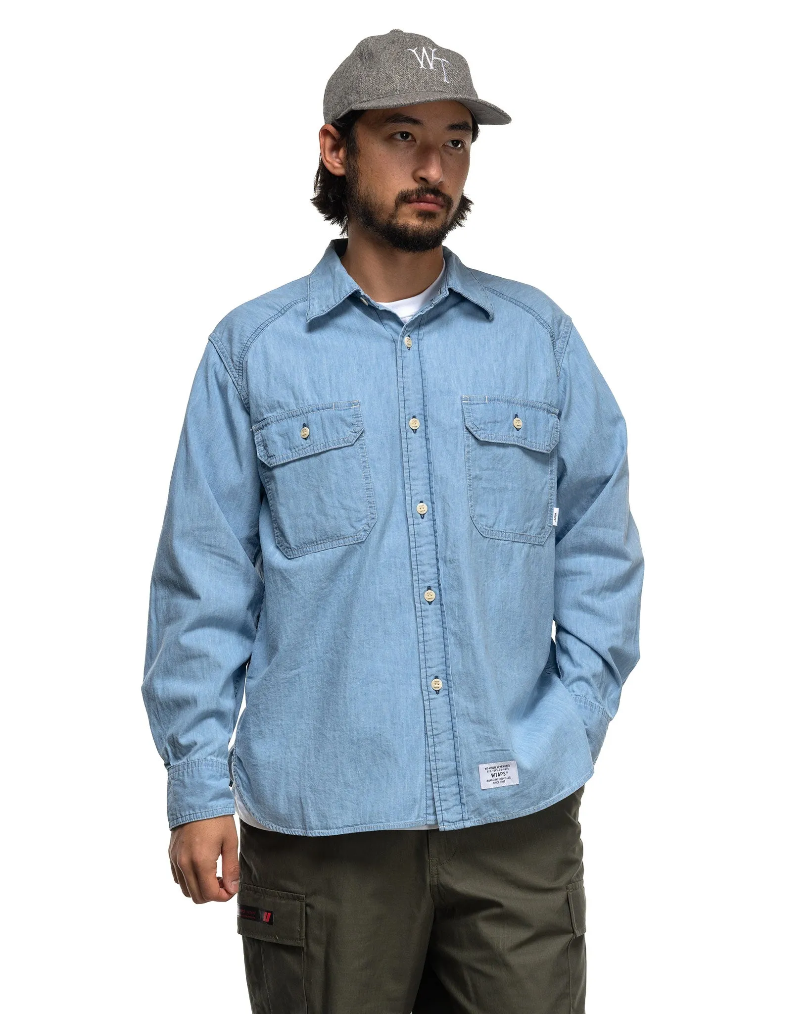 CB / LS / Shirt Cotton. Chambray Indigo
