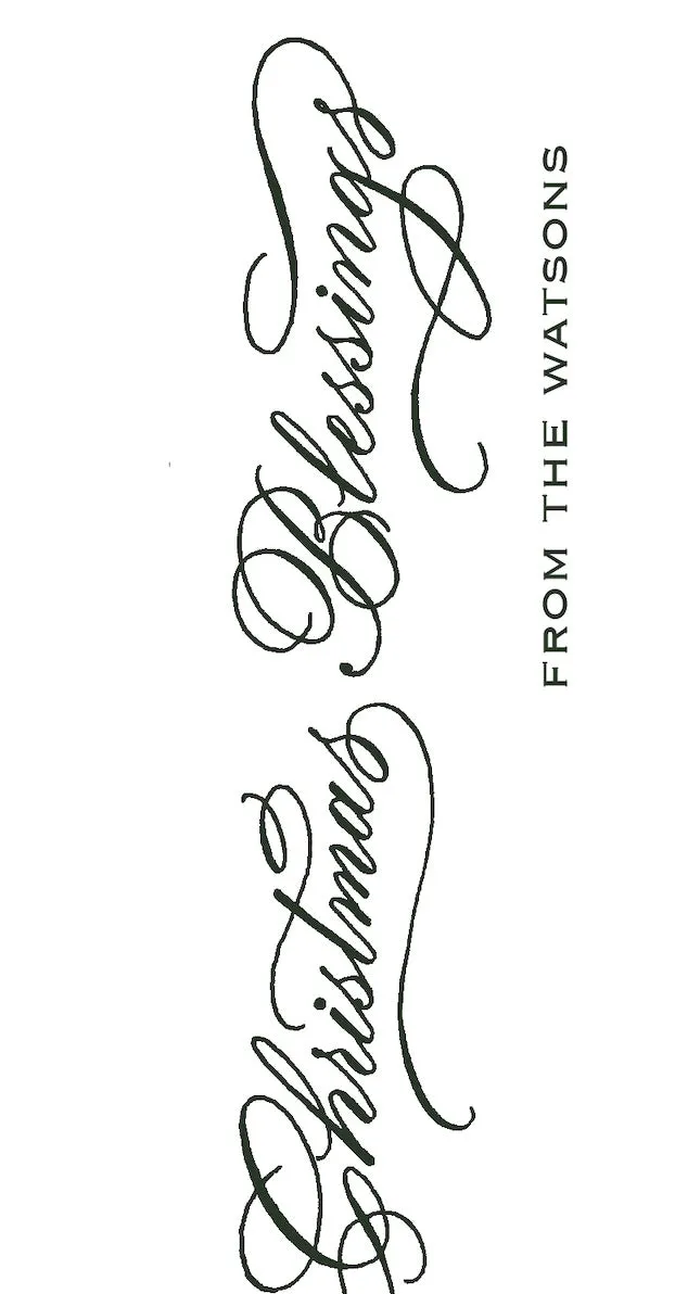 Christmas Blessings Evergreen Gift Tag
