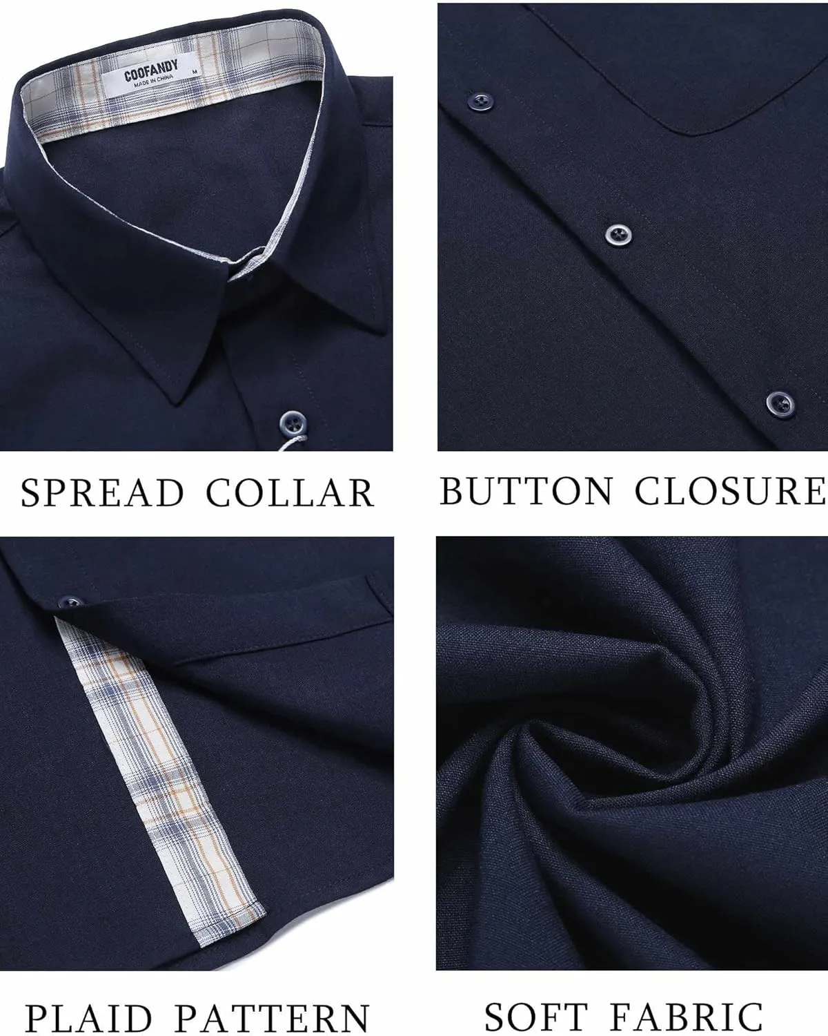 COOFANDY Men's Button Down Shirts Short Sleeve Casual Shirts Summer Beach Shirts Vacation Wedding Shirts with Pocket