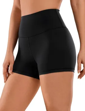 CRZ YOGA Women's Naked Feeling Biker Shorts - 3 Inches High Waisted Yoga Workout Running Spandex