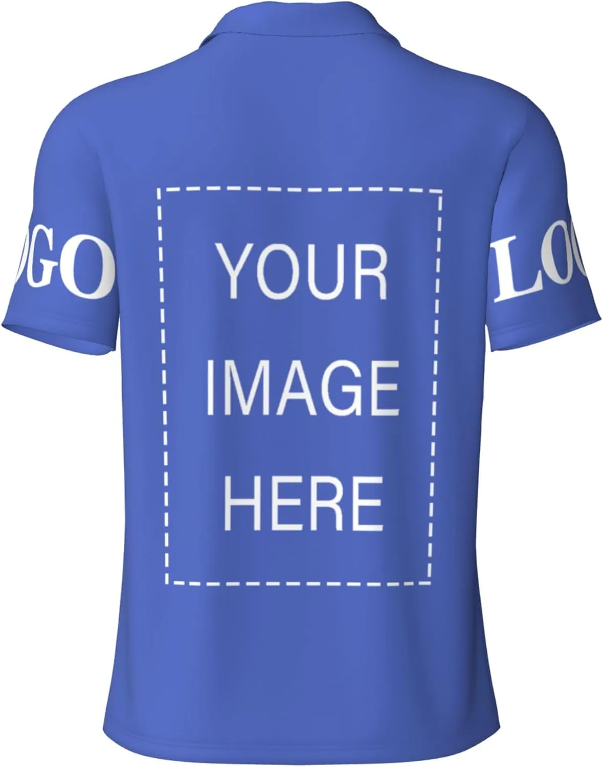 Custom Polo Shirt Add Your Text/Logo/Image Design Your Own Personalized Polo Shirts for Men Women Front Back Sleeve Print