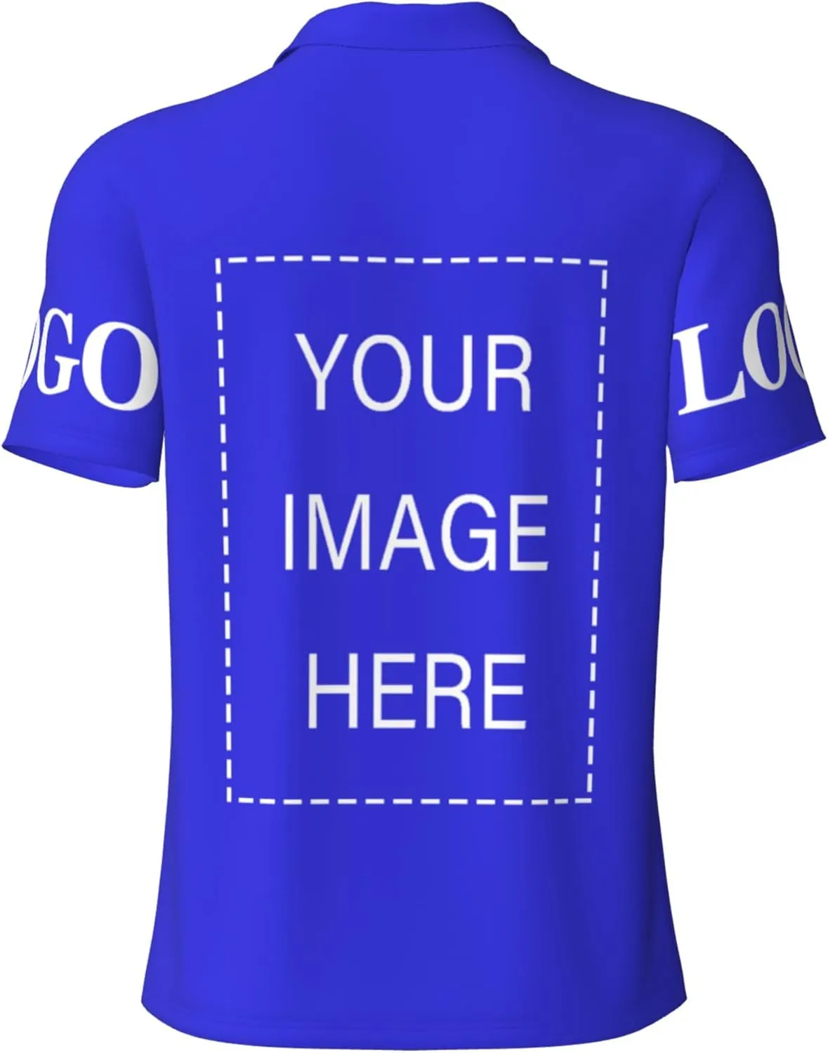 Custom Polo Shirt Add Your Text/Logo/Image Design Your Own Personalized Polo Shirts for Men Women Front Back Sleeve Print