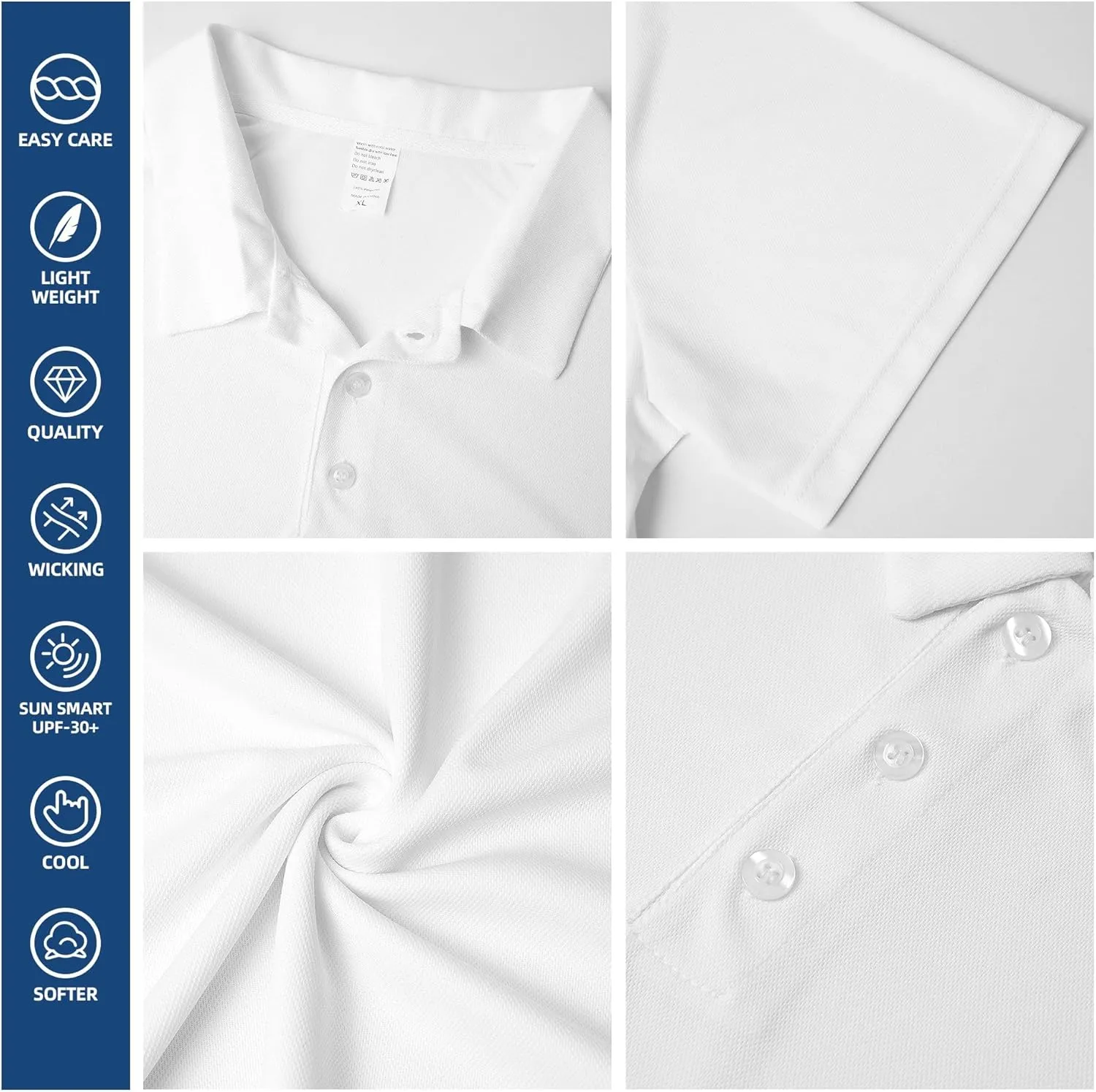 Custom Polo Shirt Add Your Text/Logo/Image Design Your Own Personalized Polo Shirts for Men Women Front Back Sleeve Print