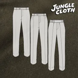 Custom Trousers in Olive 11oz Japanese Jungle Cloth