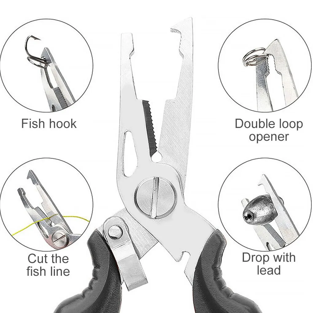 Fishing Multifunctional Plier Fishing Lanyards Cutting Fish Tool Boating Ropes Kayak Camping Pliers Lip Grips Tackle Fish Tools