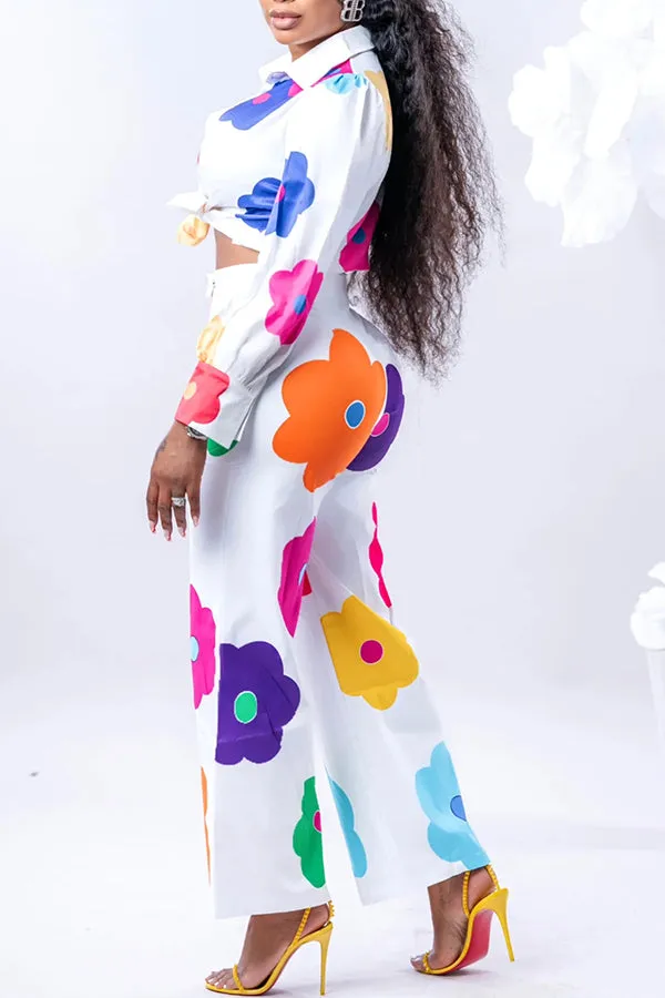 Floral Print Shirt & Pants Set