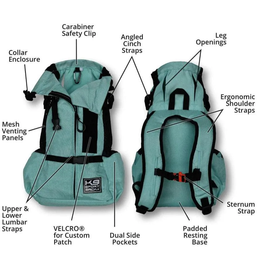 K9 Sports Sack | Air 2 Dog Backpack | 4 Sizes | Grey