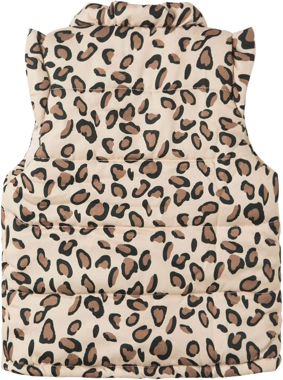 LittleSpring Girls Winter Puffer Vest Lightweight Quilted Vest Outerwear Warm