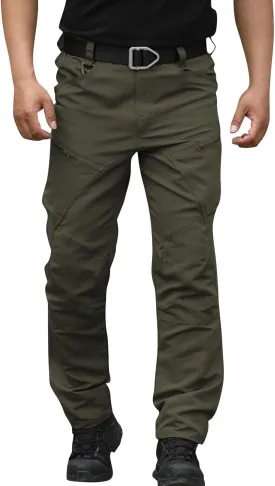 Men's Casual Pants Lightweight Loose Fit Outdoor Travel Hiking Durable Ripstop Work Utility Trousers for Daily
