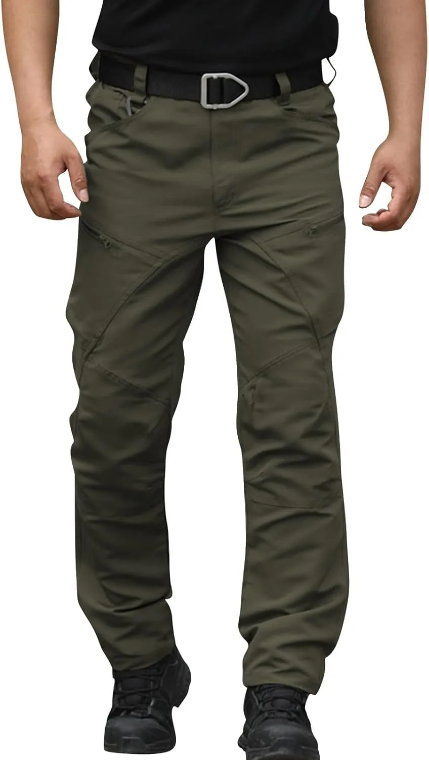 Men's Casual Pants Lightweight Loose Fit Outdoor Travel Hiking Durable Ripstop Work Utility Trousers for Daily