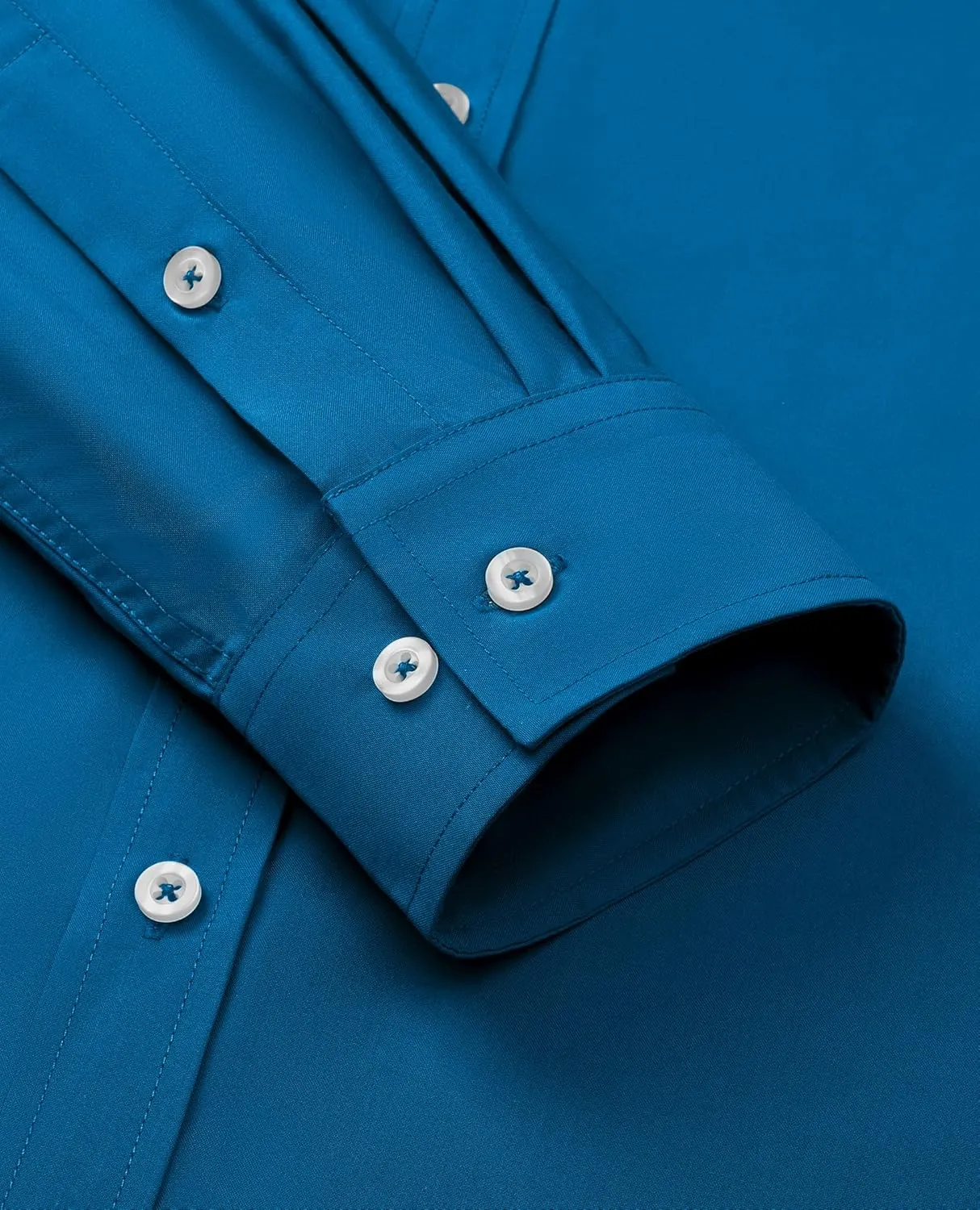 Mens Dress Shirts Wrinkle Free Dress Shirts for Men Long Sleeve Button Down Shirts Banded Collar Shirts