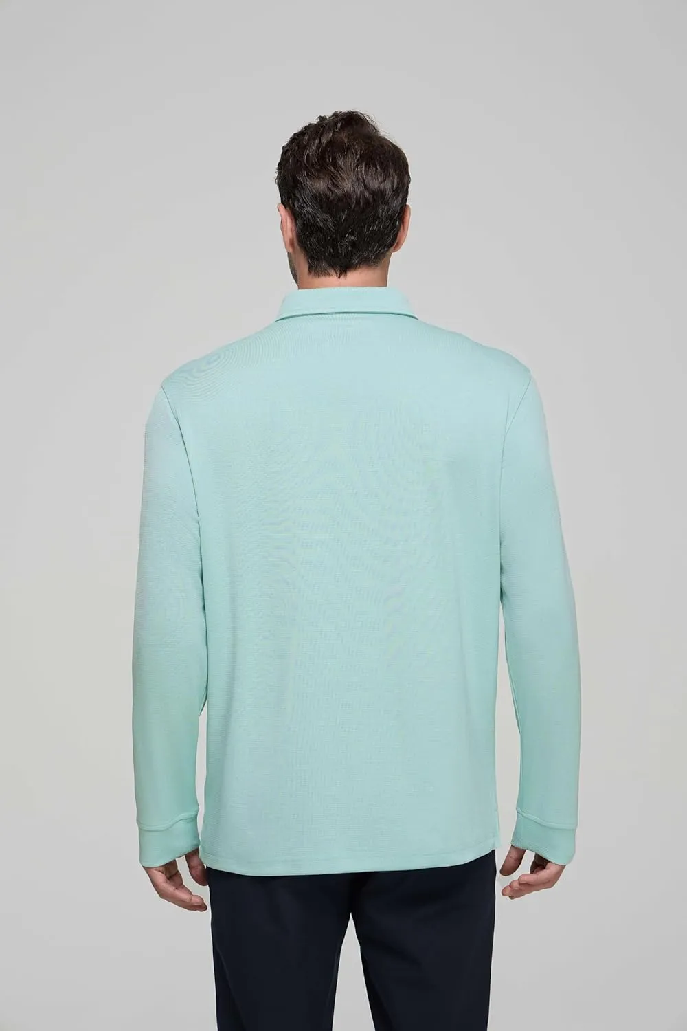 Mens Golf Shirts Long Sleeve Moisture Wicking Collared Work Business Casual Tennis Polo Shirts for Men