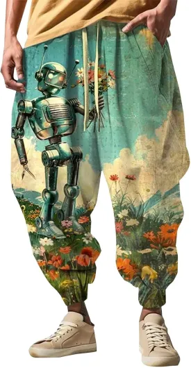 Mens Harem Pants 3D Print Fashion Street Feel Casual Sweatpants Cotton Joggers for Men Yoga Pants Men Men Yoga