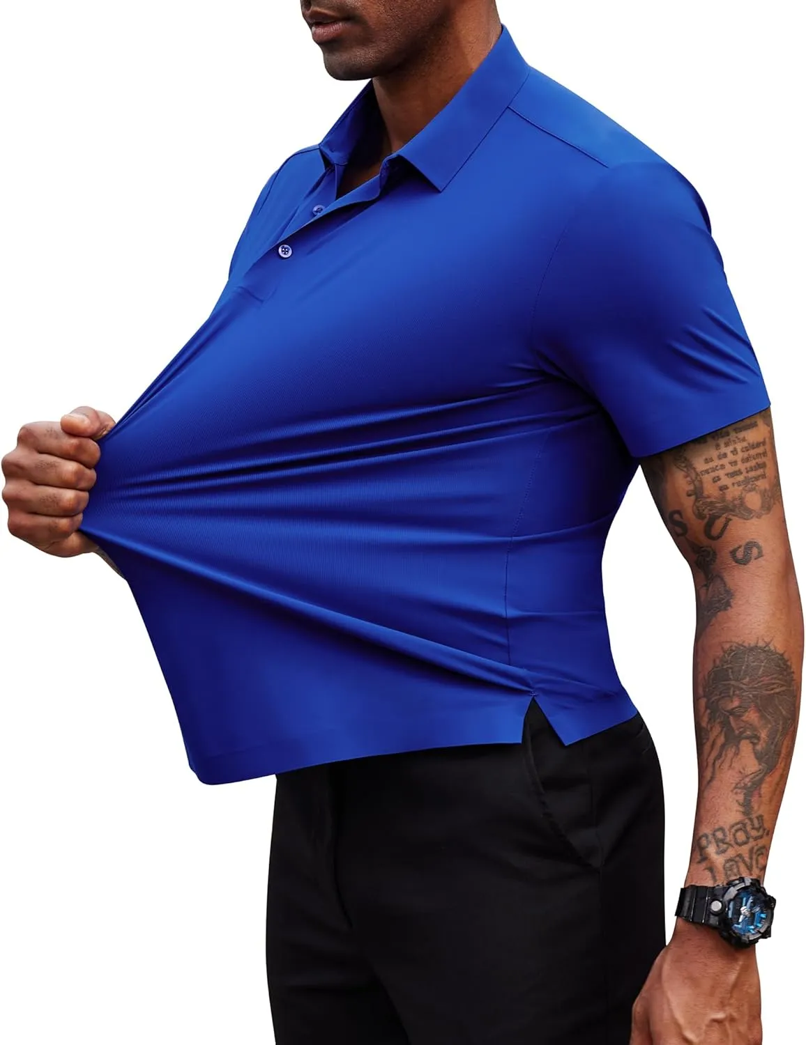 Mens Polo Shirts Short Sleeve Stretch Golf Polo Shirts Dry Fit Polo T Shirts for Men Golf Shirts Tennis Polo