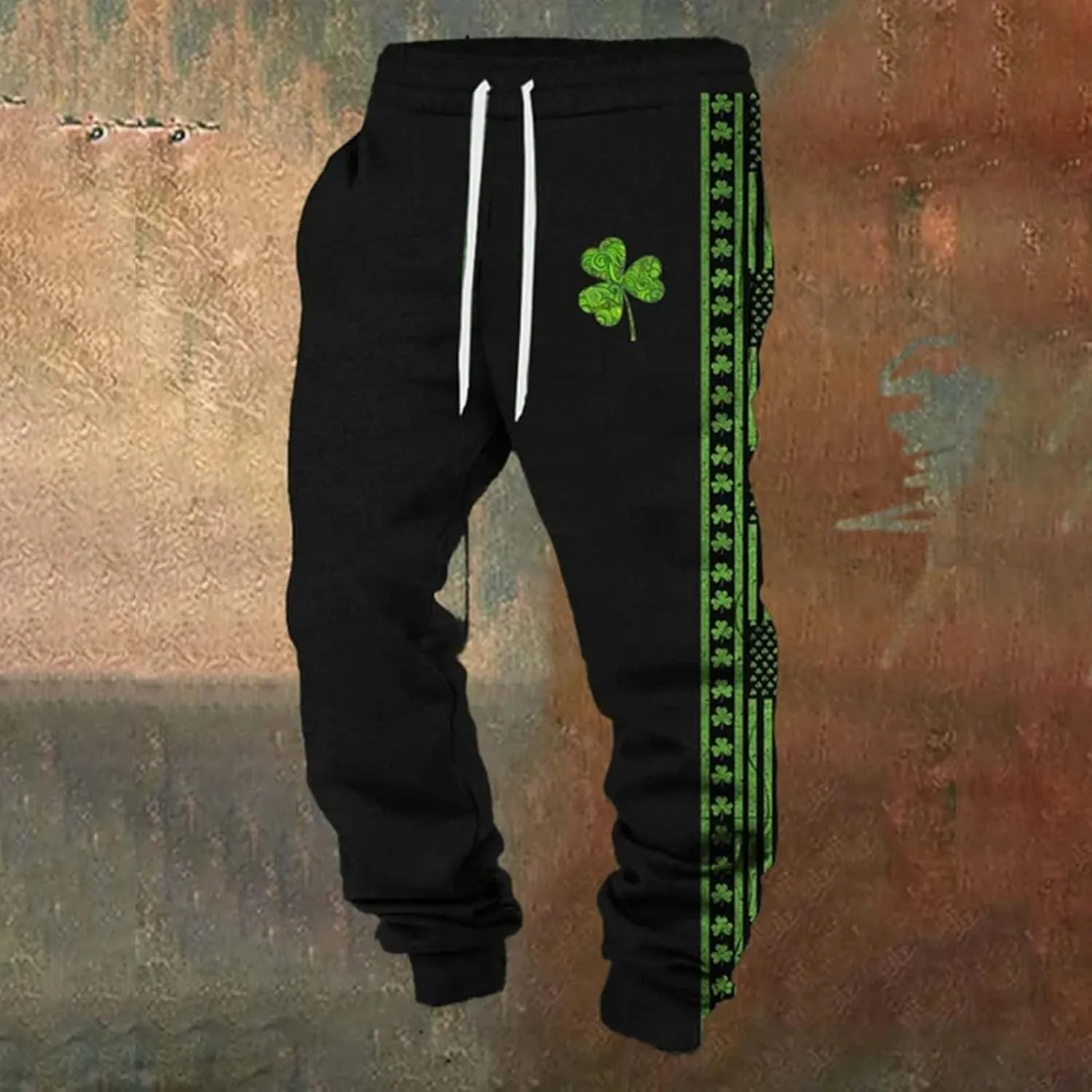 Men's St. Patrick's Day Lucky Shamrock Sweatpants Athletic Pants Traning Track Pants Joggers Athletic Fitness Bottoms