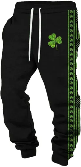 Men's St. Patrick's Day Lucky Shamrock Sweatpants Athletic Pants Traning Track Pants Joggers Athletic Fitness Bottoms