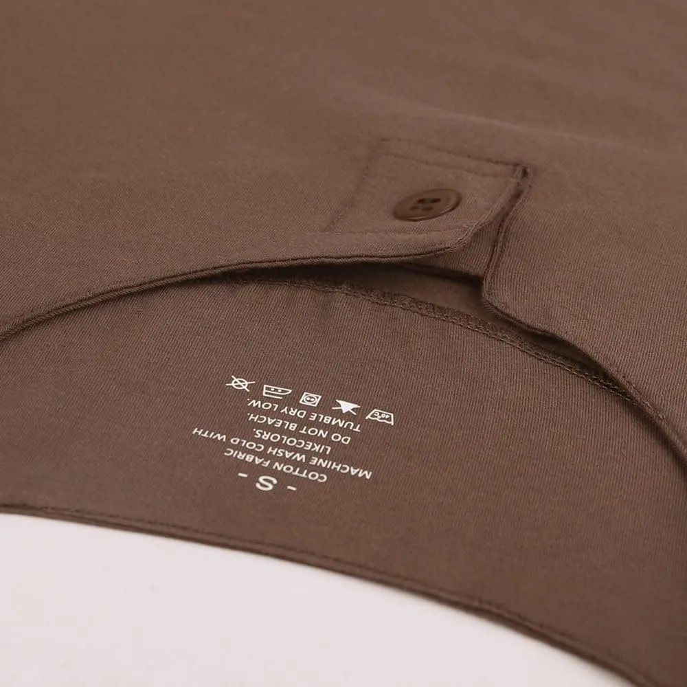 Muscle Alive Mens Summer Casual Short Sleeve Henleys T-Shirt Single Button Placket Plain v Neck Shirts