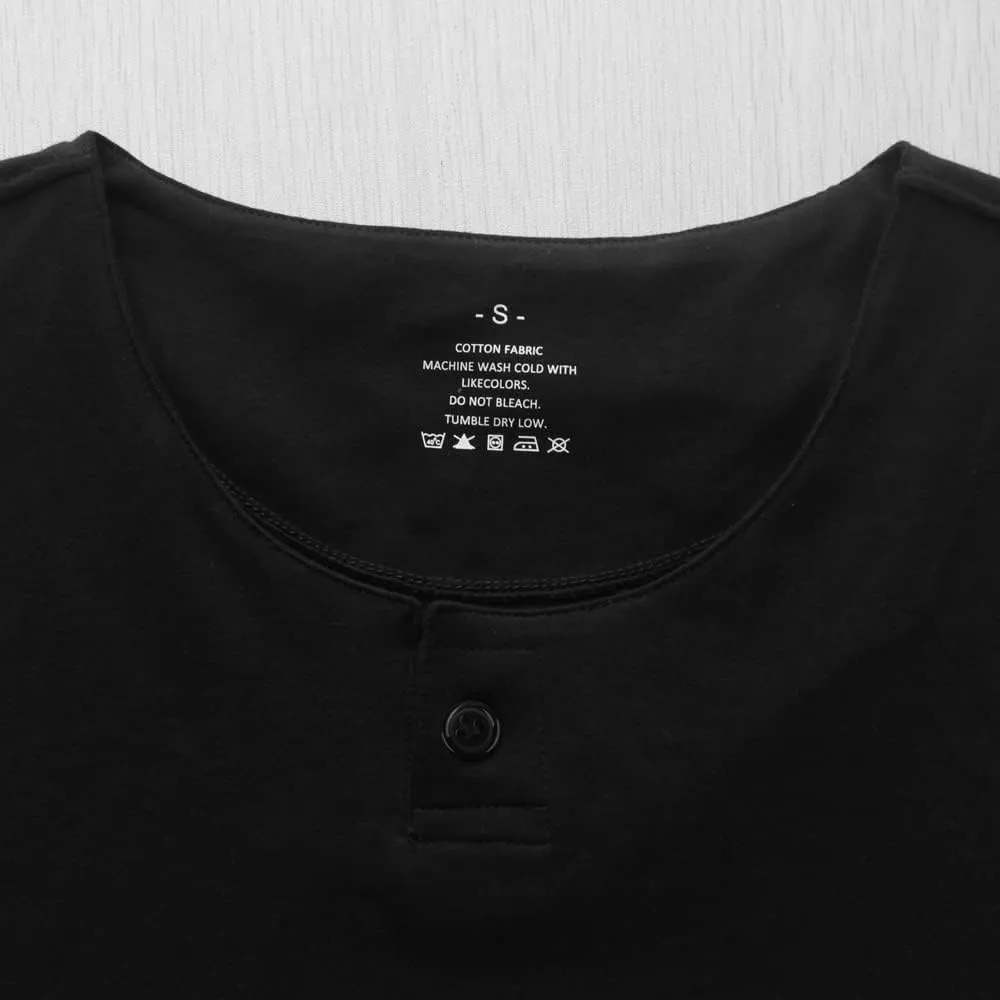 Muscle Alive Mens Summer Casual Short Sleeve Henleys T-Shirt Single Button Placket Plain v Neck Shirts