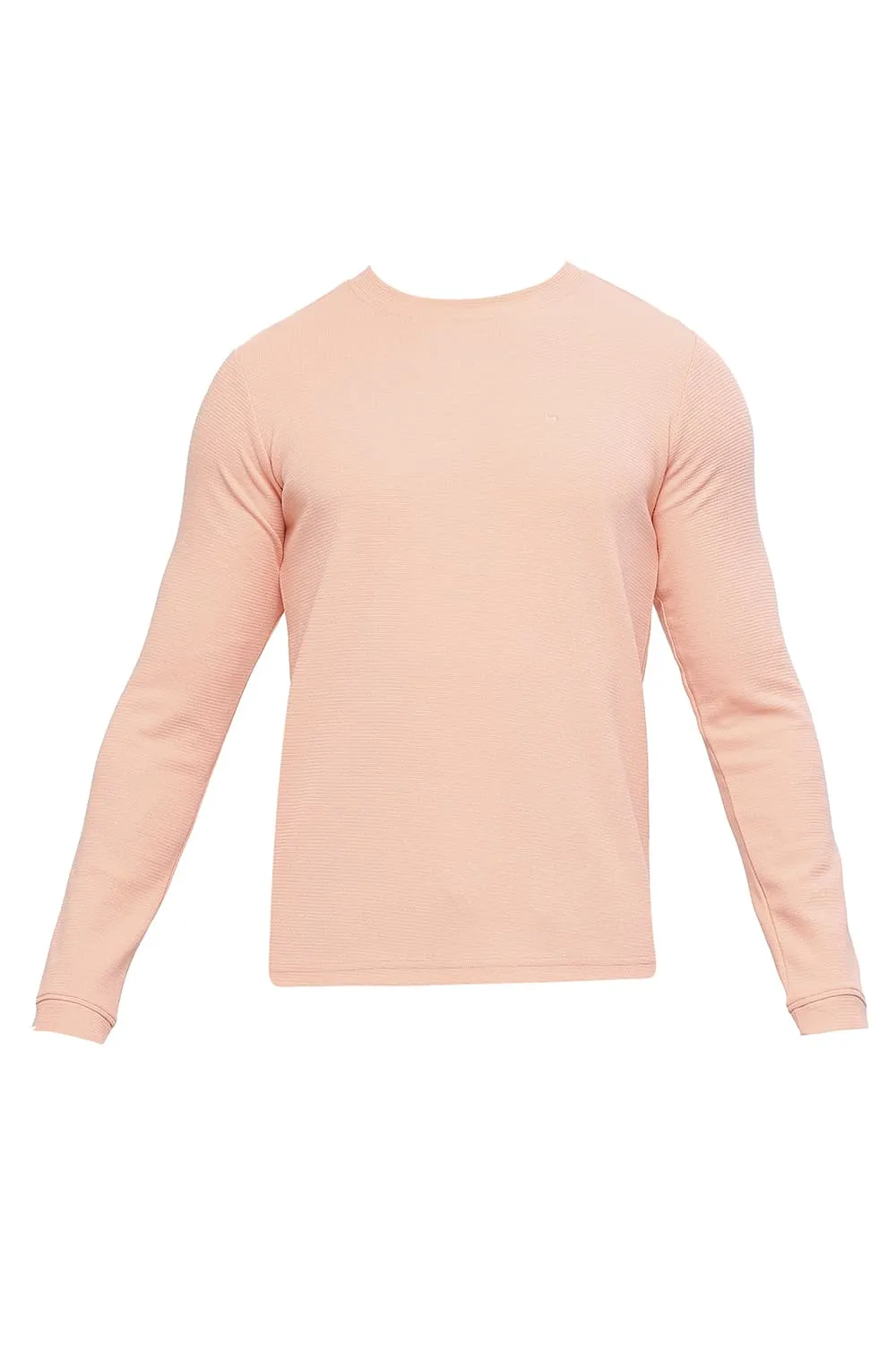 Muscle Fit Cotton Polyester Stretch Solid Crew T-shirts
