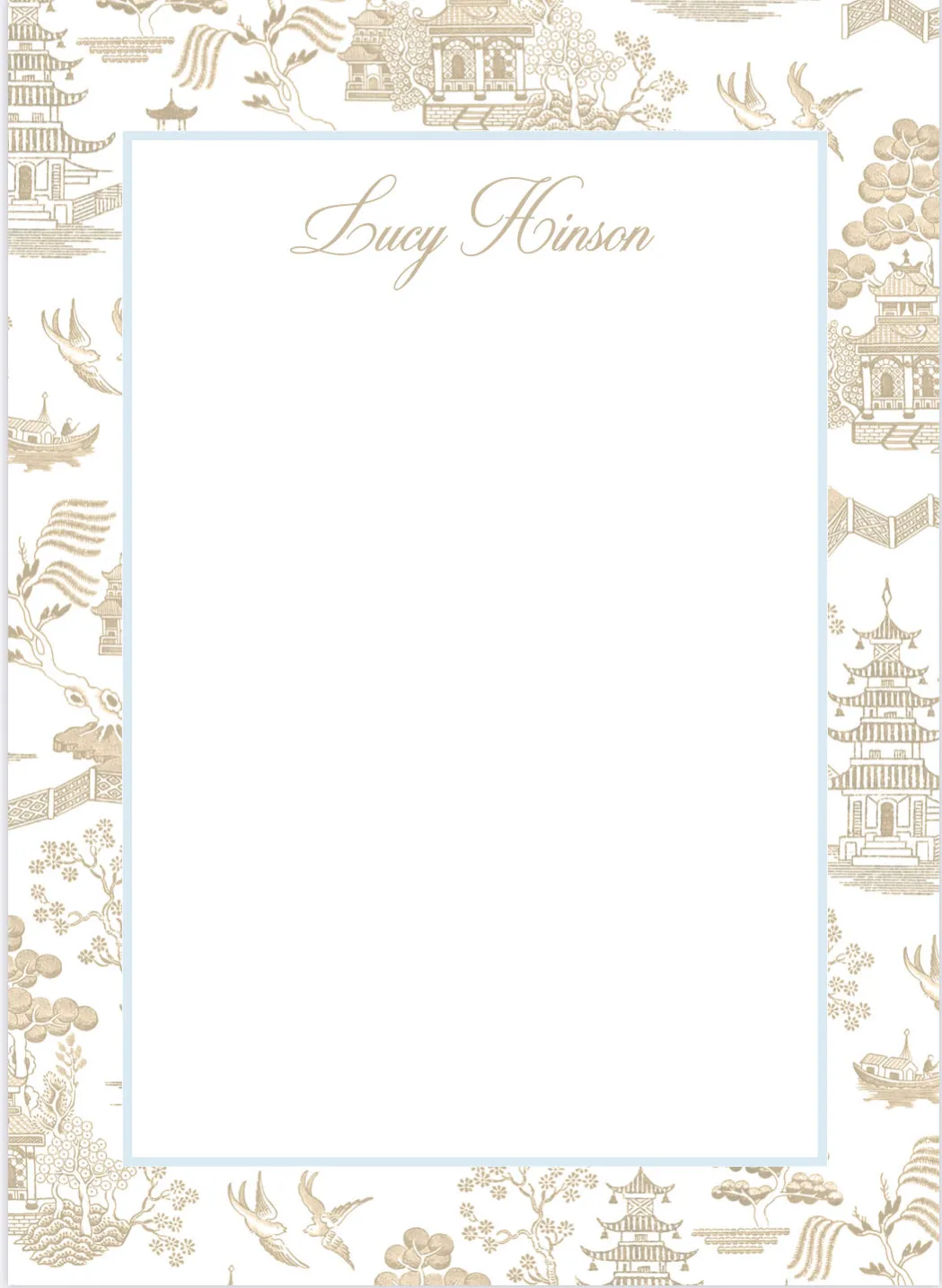 Neutral Toile Notepad