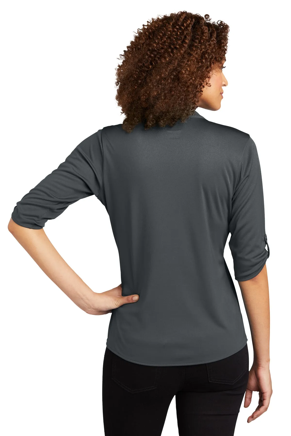 OGIO Ladies Crush Branded Henleys, Diesel Grey