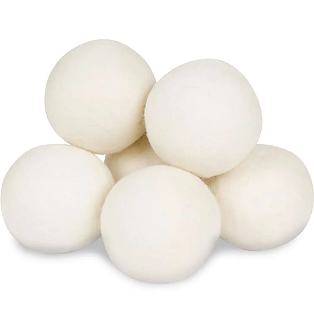 Organic Eco Wool Dryer Balls - 6 Pack