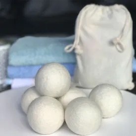 Organic Eco Wool Dryer Balls - 6 Pack