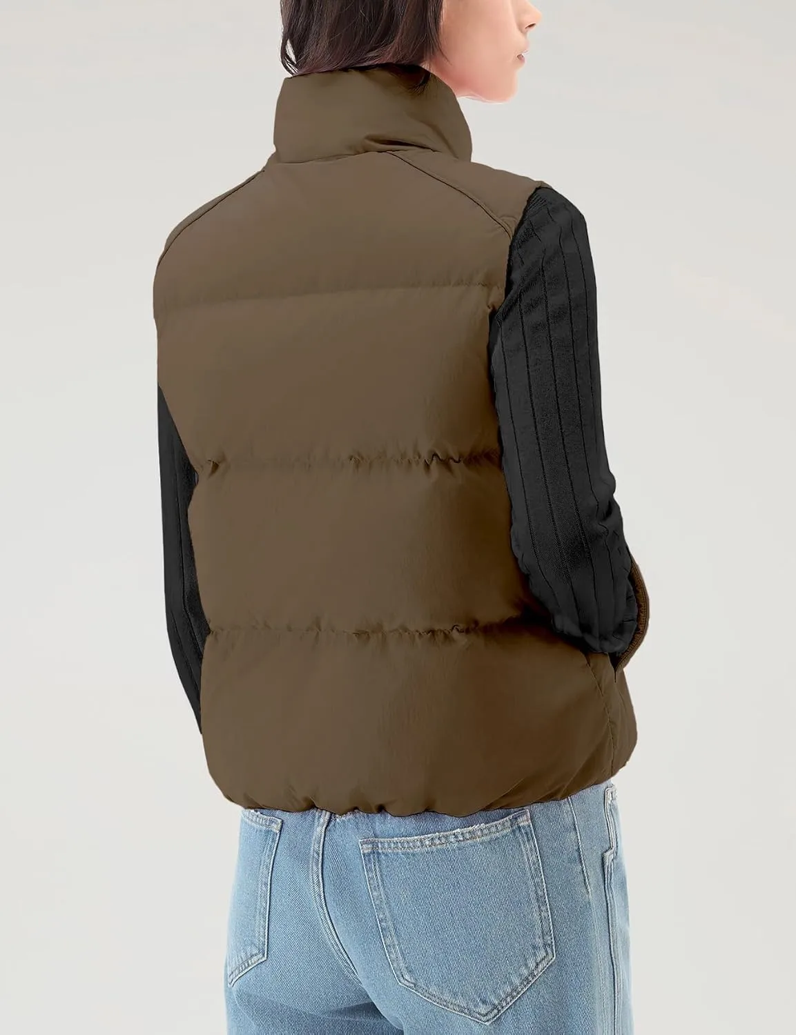 PHISOCKAT Womens Puffer Vest Sleeveless Quilted Puffy Vest Lightweight Padded Outerwear