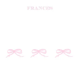 Pink Bows Stationery Set