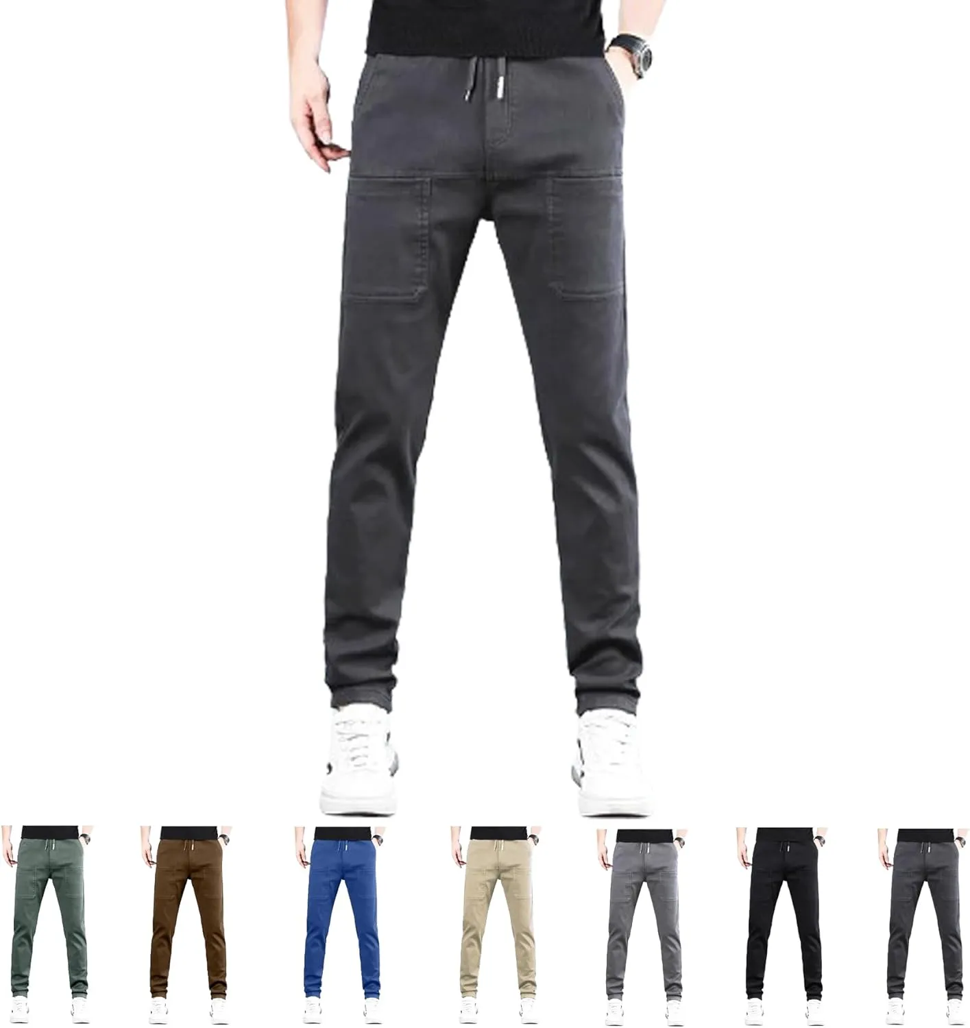 Sirmale Multipants - High Stretch Multi-Pocket Durable Cargo Pants,Mencomfy Mens Breathable Comfy Hiking Cargo Pants