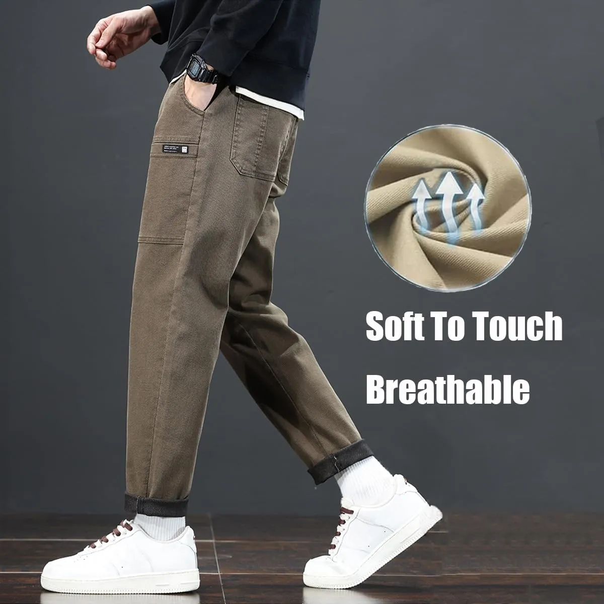 Sirmale Multipants - High Stretch Multi-Pocket Durable Cargo Pants,Mencomfy Mens Breathable Comfy Hiking Cargo Pants
