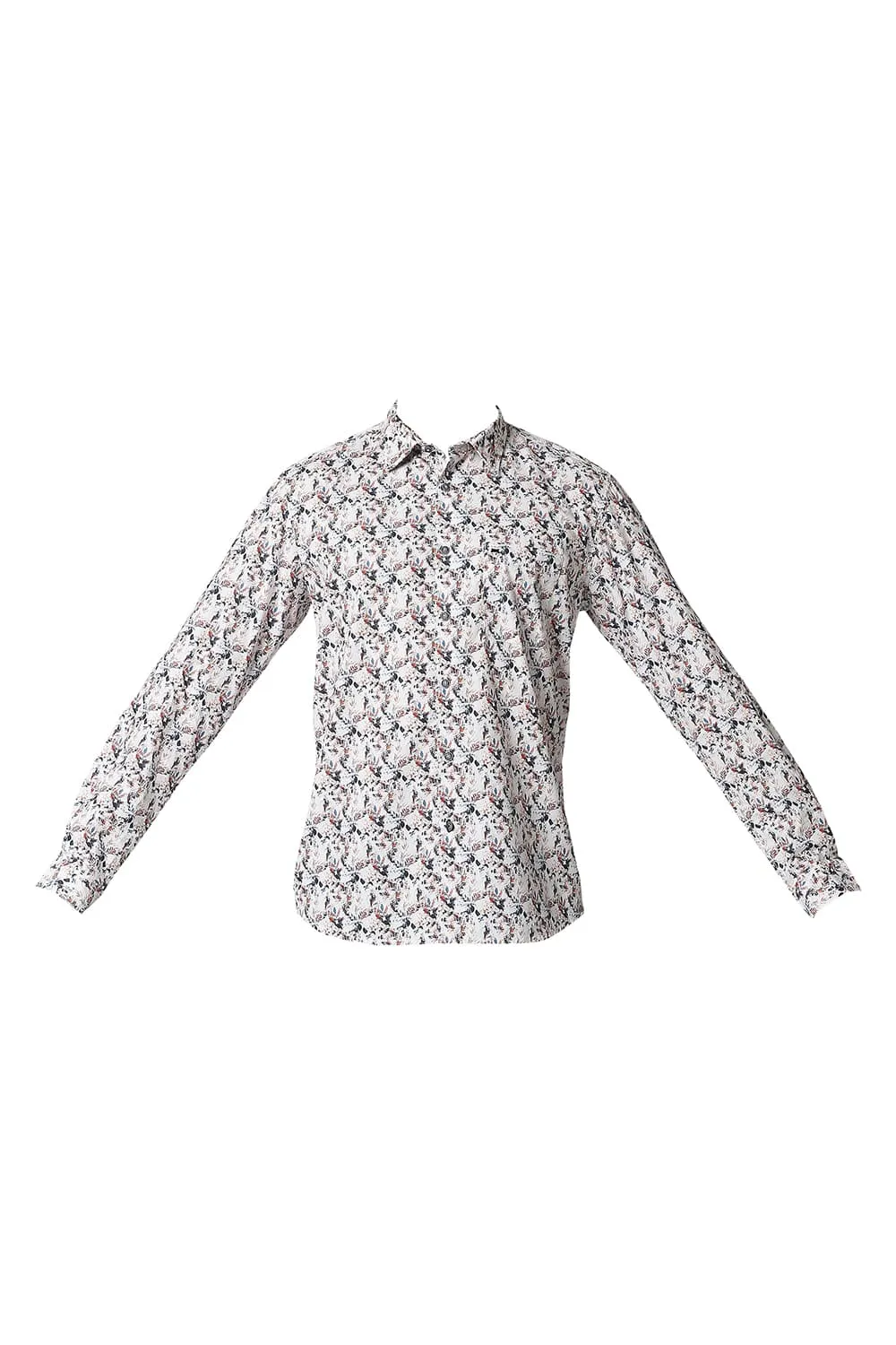 Slim Fit Digital Poplin Printed Shirt