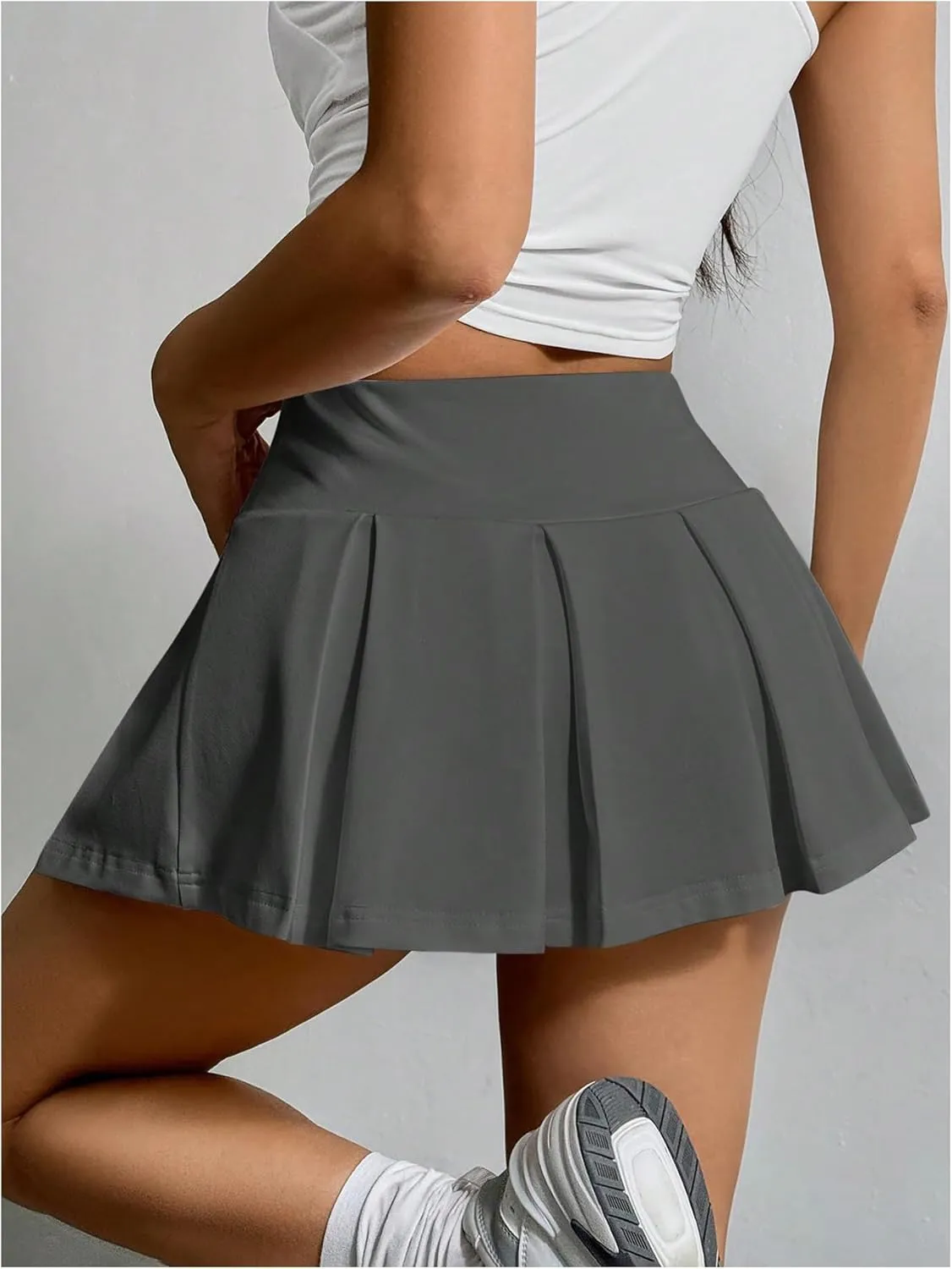 SOLY HUX Women's High Waisted Pleated Mini Skirt A Line Flowy Skirts Skater Tennis Skirts