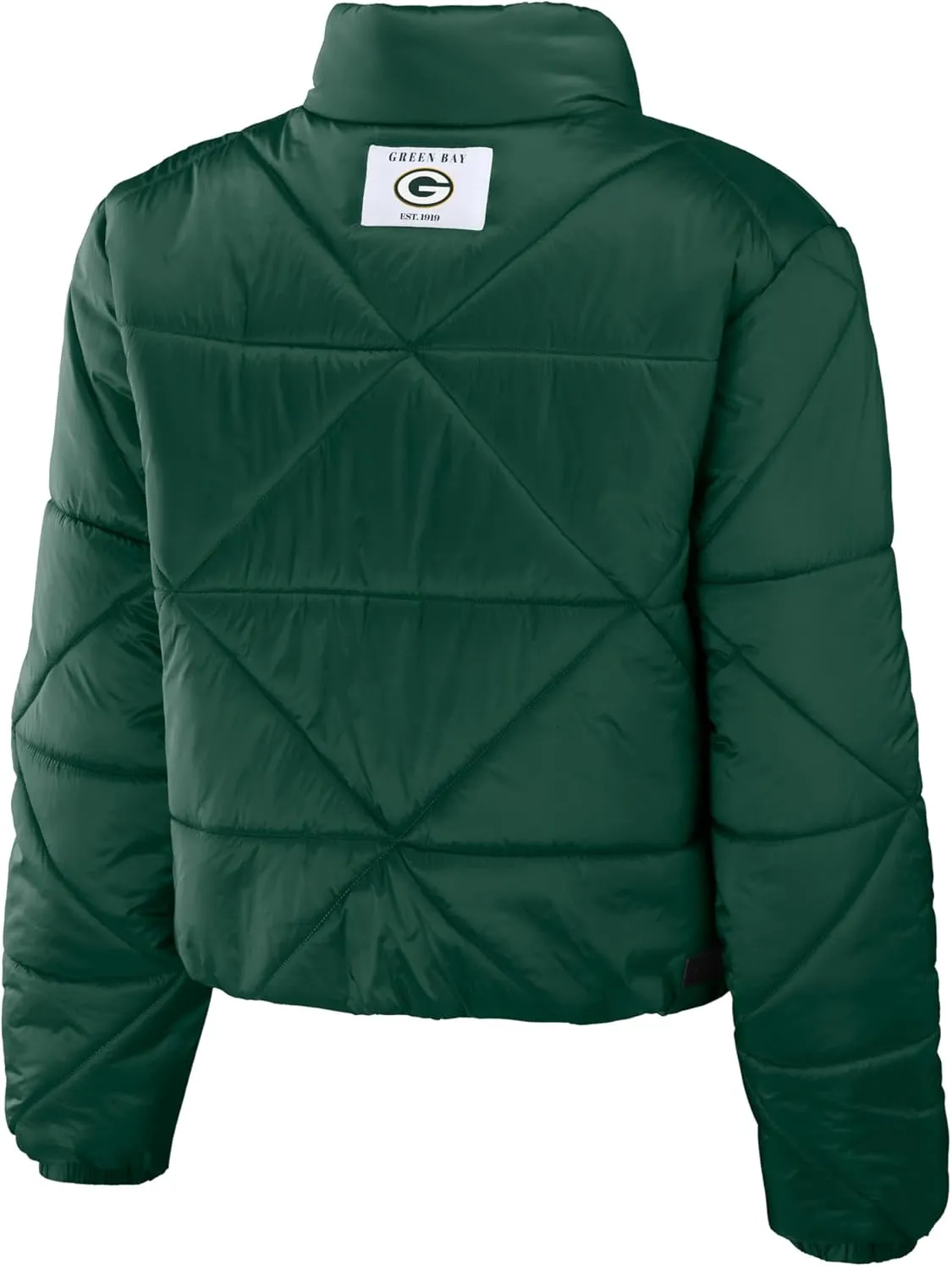 WEAR by Erin Andrews Women's NFL Cropped Puffer Full-Zip Jacket